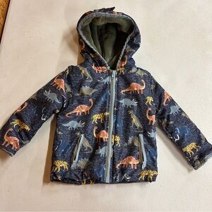 Mick Mack Kids Dinosaur Print Hooded Jacket - Size 2T